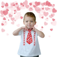 Load image into Gallery viewer, Kiddos Valentine Heart Bow TieT-Shirt