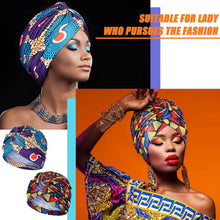 Load image into Gallery viewer, Afrocentric Soft Stretch Pleated Turban