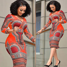 Load image into Gallery viewer, Afrocentric Daishiki Printed Dress (Multiple Colors Available/Size S-XXXL)