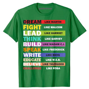 Afrocentric Black-Leaders Black-History-Month T-Shirt (Multiple Colors Available/Size S-XXXL)