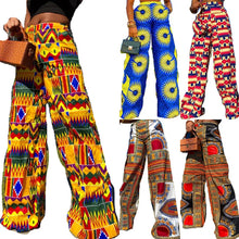Load image into Gallery viewer, Afrocentric Boho Wide Leg Pants (Elastic Waist/Size S-XXL)