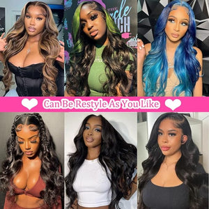 Body Wave Lace Front Human Hair Wig -Glueless 22 Inch