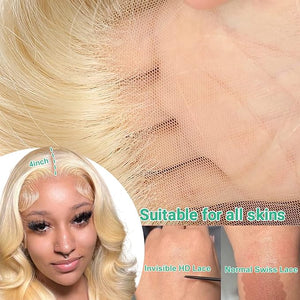 Blonde - 613 Lace Front Body Wave Human Hair (Pre-Plucked 26 Inch)
