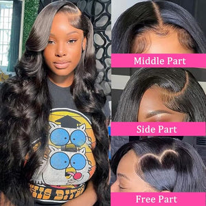 Body Wave Lace Front Human Hair Wig -Glueless 22 Inch