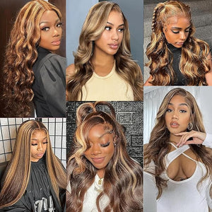 Ombre (4/27) Lace Front Human Hair Wig