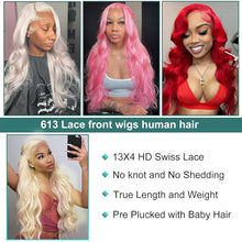 Load image into Gallery viewer, Blonde - 613 Lace Front Body Wave Human Hair (Pre-Plucked 26 Inch)