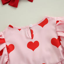 Load image into Gallery viewer, I LOVE YOU - Heart Printed Puffy Sleeved Dress