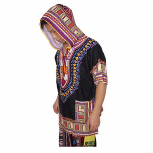 Afrocentric Fabric Hooded Dashiki