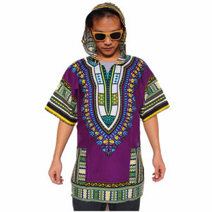 Afrocentric Fabric Hooded Dashiki