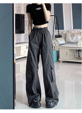 Load image into Gallery viewer, High Waist Loose Wide Legs Cargo Pants