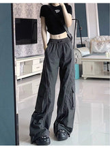 Load image into Gallery viewer, High Waist Loose Wide Legs Cargo Pants