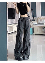 Load image into Gallery viewer, High Waist Loose Wide Legs Cargo Pants