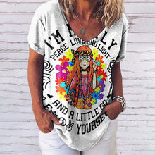 Load image into Gallery viewer, Hippyishly Happy  Loose Tee Shirt (Multiple Styles/Colors are Available)