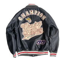 Load image into Gallery viewer, Champion-Winning the Day Varsity Jacket (Available in Black and White - Size