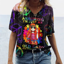 Load image into Gallery viewer, Hippyishly Happy  Loose Tee Shirt (Multiple Styles/Colors are Available)