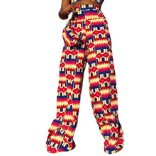 Load image into Gallery viewer, Afrocentric Boho Wide Leg Pants (Elastic Waist/Size S-XXL)