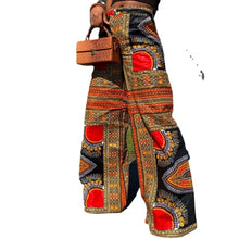 Load image into Gallery viewer, Afrocentric Boho Wide Leg Pants (Elastic Waist/Size S-XXL)