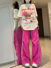 Load image into Gallery viewer, Hip Hop Y2K Pink Baggy Track Pants (Various Styles Available - Size S-XXL)