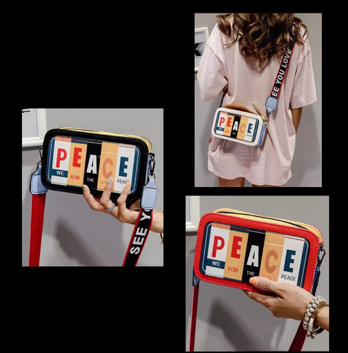 “PEACE” Crossbody/Messenger Bag